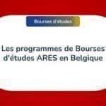 bourses études ARES Belgique
