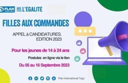 Appel a candidatures Filles aux Commandes edition 2023
