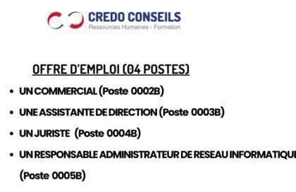 Credo conseils recrute