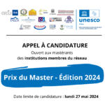 Appel à candidature – Prix du Master de l'UNESCO 2024