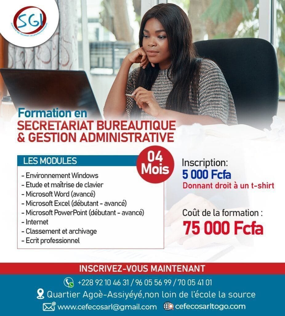 Formation modulaire en « secrétariat bureautique & gestion administrative »