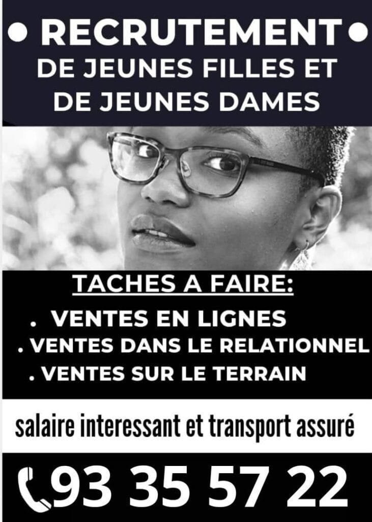 recrutement jeunes filles et dames