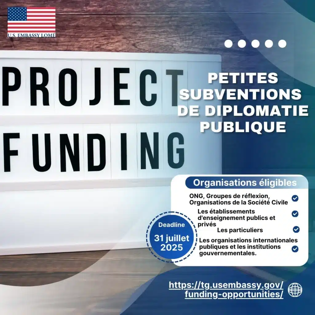 Programme de petites subventions de diplomatie publique de lAmbassade des Etats Unis au Togo