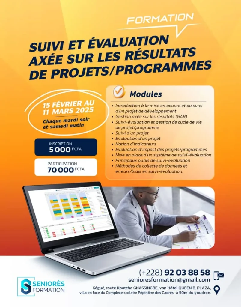 formation en suivi et évaluations axée sur les résultats de projets programmes
