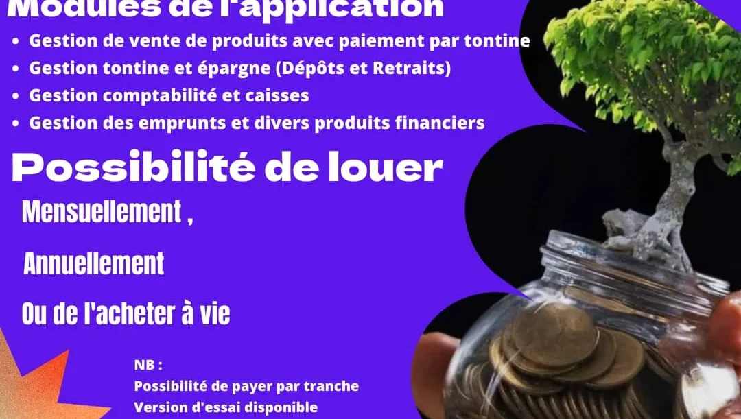 application de gestion de microfinance