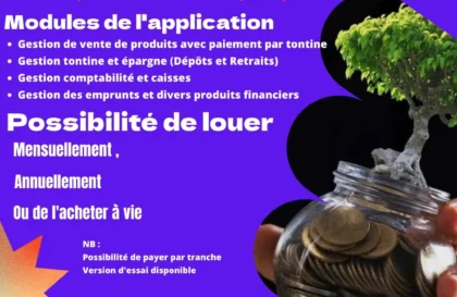 application de gestion de microfinance