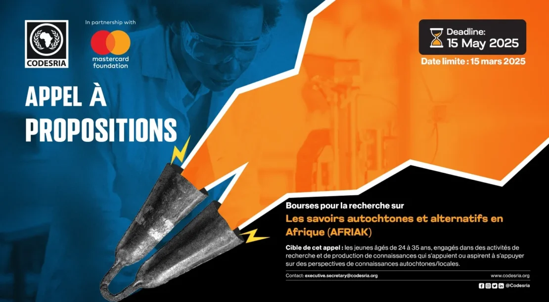 Bourses africaines CODESRIA/Mastercard Foundation