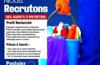 AGENTS D’ENTRETIEN – BAGUIDA