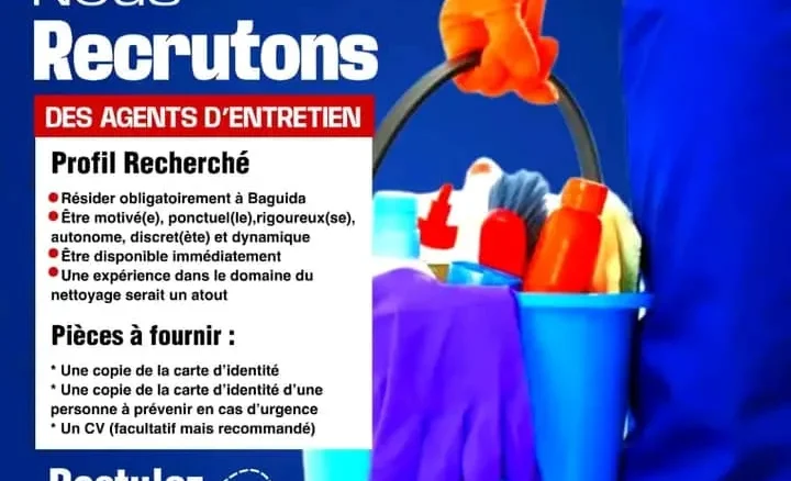 AGENTS D’ENTRETIEN – BAGUIDA