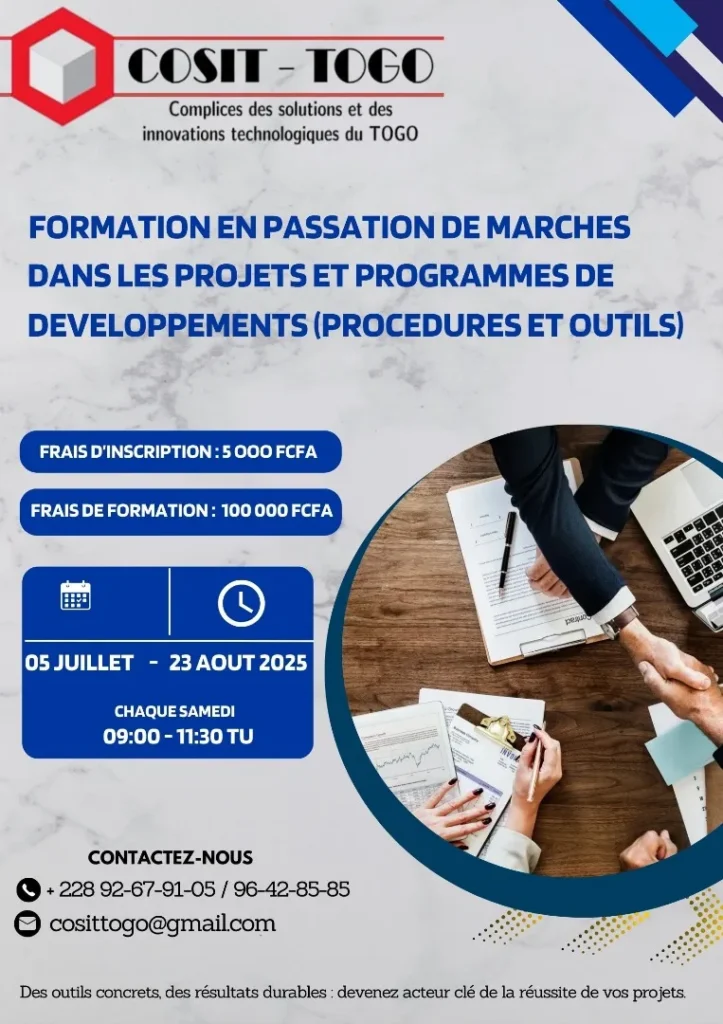 Formation en Passation de marchés dans les projets