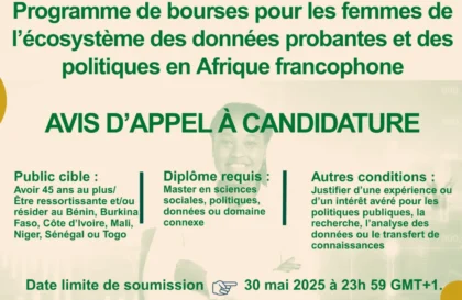 Programme de bourses pour les femmes en Afrique francophone