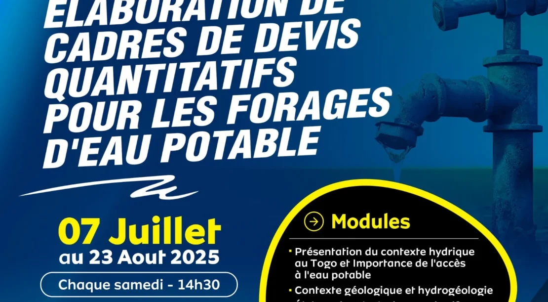Formation sur l'élaboration de cadres de devis quantitatifs