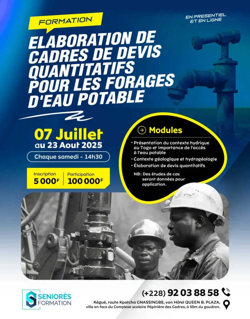 Formation sur l'élaboration de cadres de devis quantitatifs