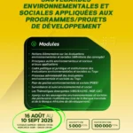 Formation en sauvegardes environnementales et sociales