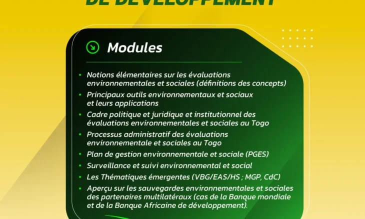 Formation en sauvegardes environnementales et sociales