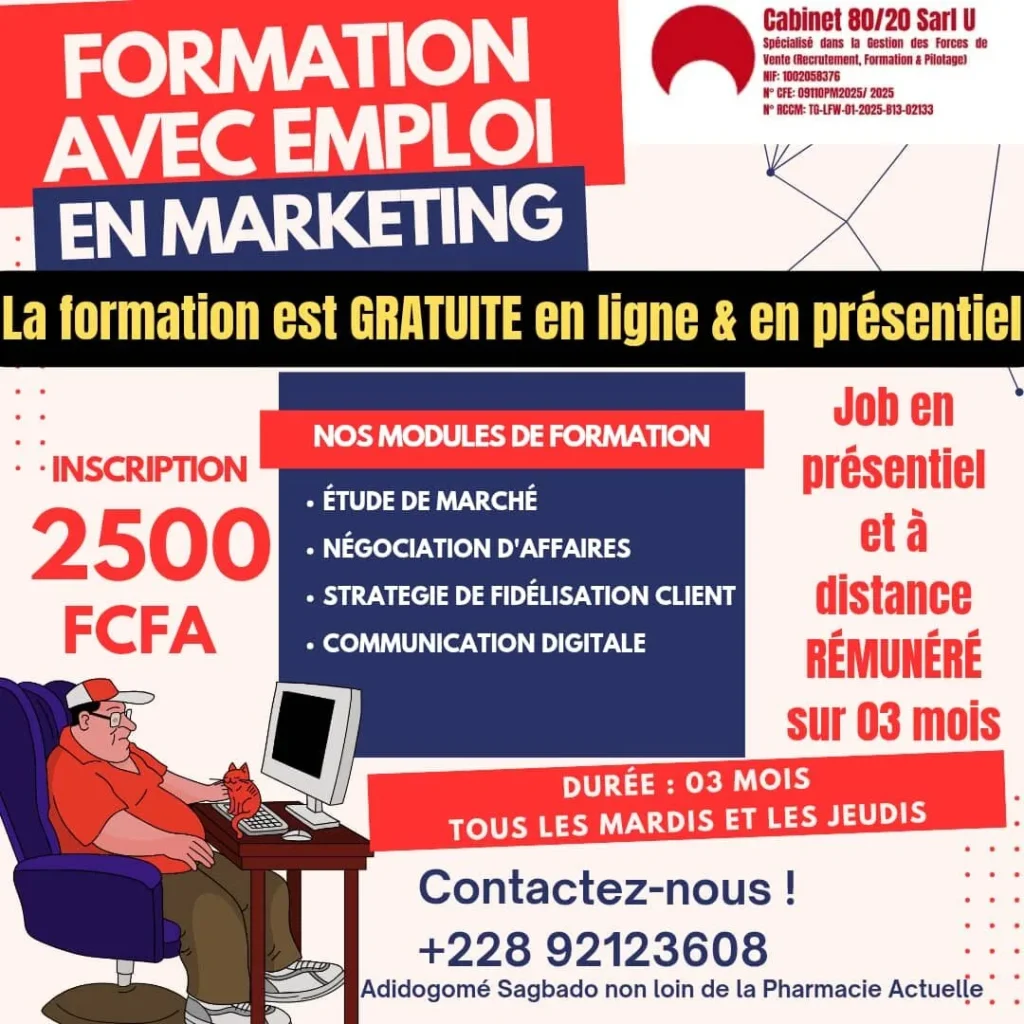 Formation pro en MARKETING avec emploi garanti !