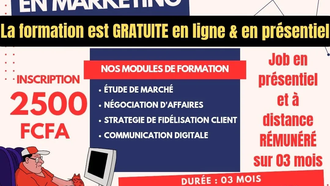 Formation pro en MARKETING avec emploi garanti !