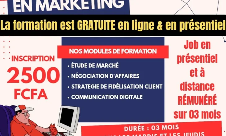 Formation pro en MARKETING avec emploi garanti !