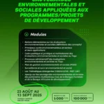 Formation en sauvegardes environnementales et sociales