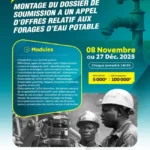 appel d’offres relatif aux forages d’eau potable