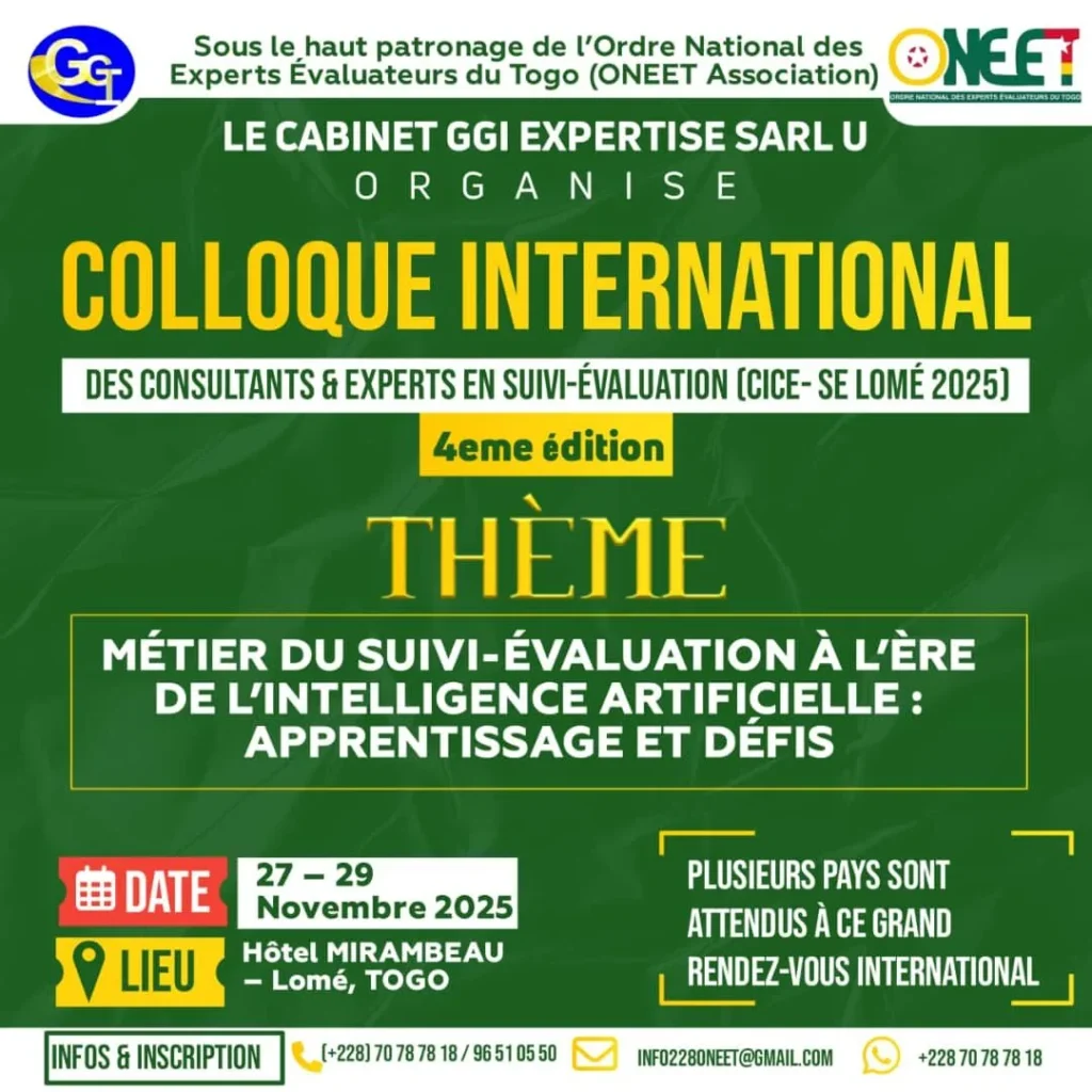 colloque international des consultants et experts en suivi et l’évaluation