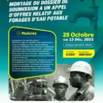 formation sur le montage du dossier d’appel d’offres relatif aux forages d’eau potable