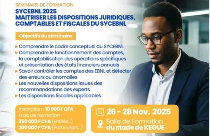 séminaire de formation sur le système comptable des entités à but non lucratif