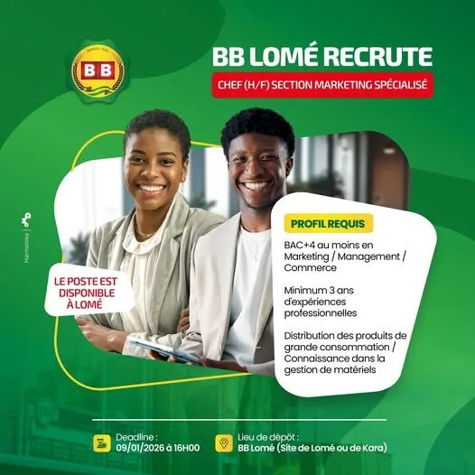 BB lomé recrute