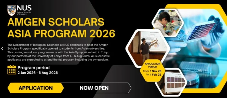 Programme de bourses NUS Amgen 2026