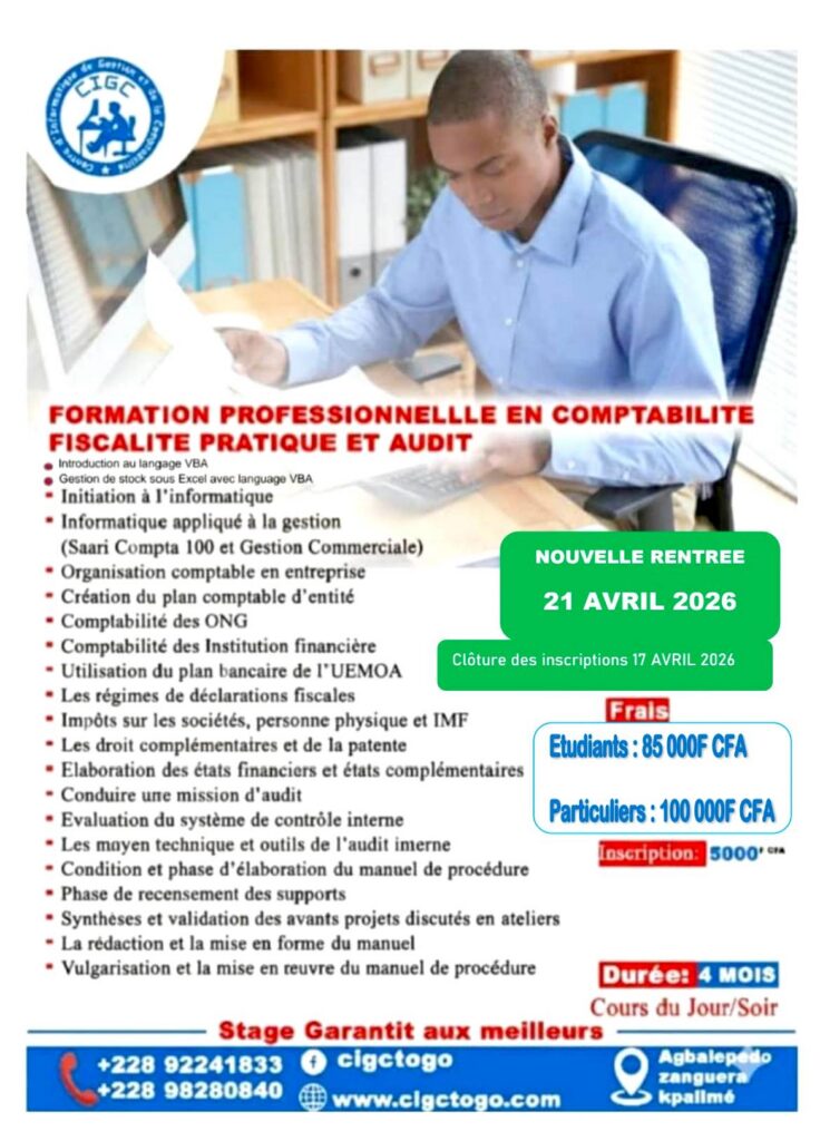 Formation professionnelle en comptabilité