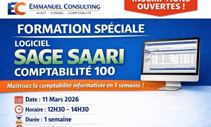 Formation sur le logiciel SAGE SAARI COMPTABILITÉ