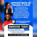 Opportunité de travail pour tous à lomé