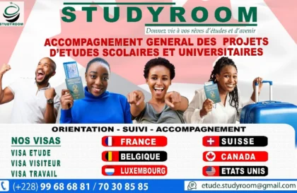 Voyagez Étudiez, Travaillez avec Study Room