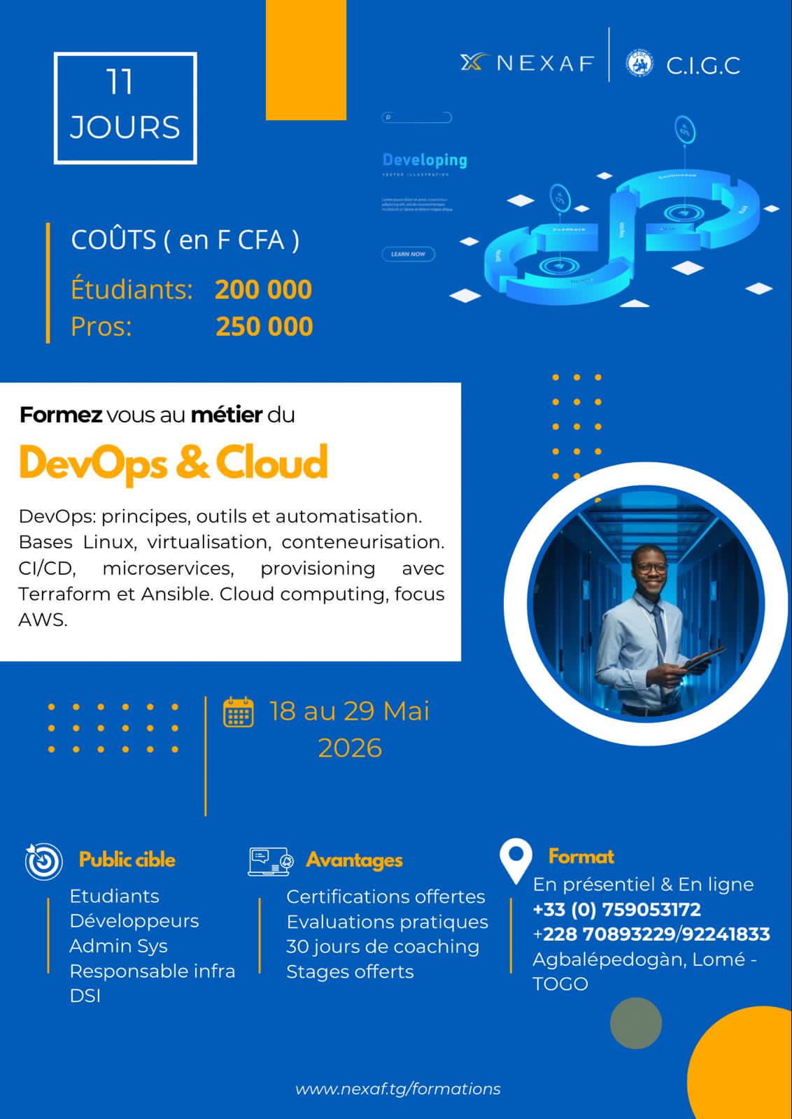Formation DEVOPS & CLOUD – Spéciale pré-embauche - EmploiTogo.INFO