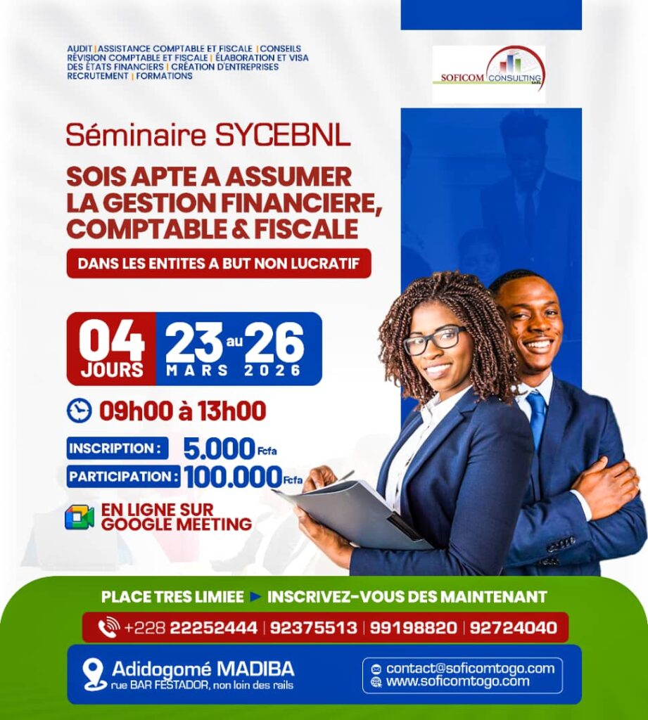 séminaire portant sur le système comptable des entités à but non lucratif