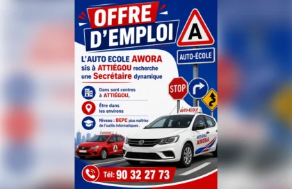 Auto école Awora recrute
