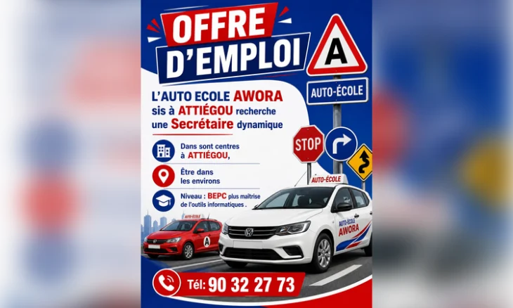 Auto école Awora recrute