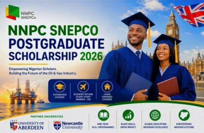 Bourse NNPC SNEPCo 2026 Royaume Uni