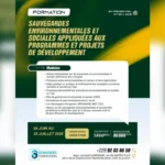 Formation en sauvegardes environnementales et sociales togo