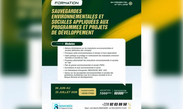 Formation en sauvegardes environnementales et sociales togo