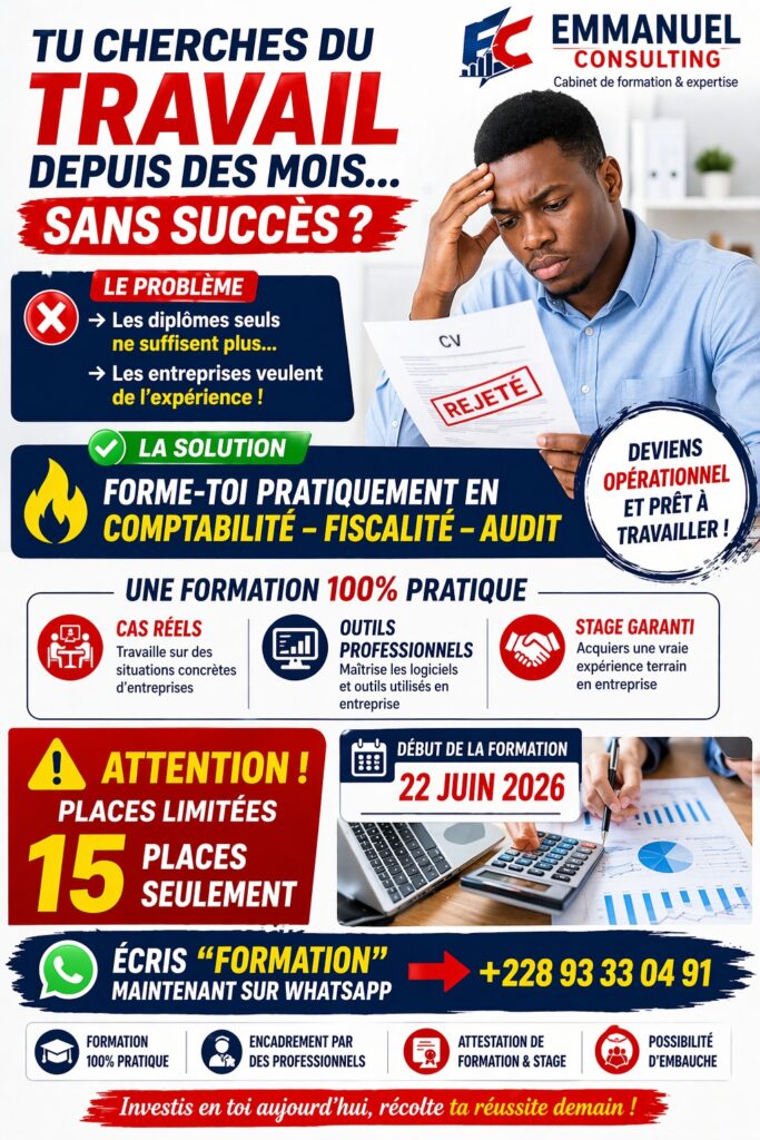 Offre de formation professionnelle COMPTABILITÉ – FISCALITÉ – AUDIT