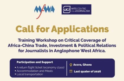 Atelier formation journalistes Afrique Chine MFWA 2026