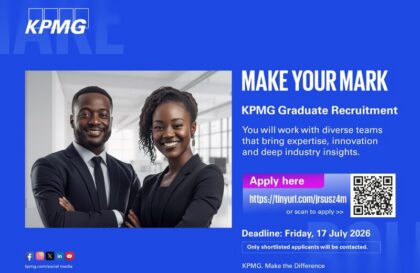 Programme de recrutement diplomes KPMG Ghana 2026