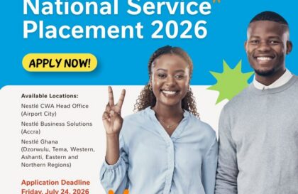 Programme de service national Nestle Ghana 2026