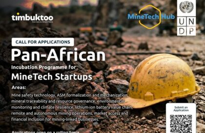 programme dincubation MineTech UNDP Timbuktoo 2026