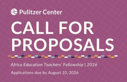 Bourse Pulitzer Center enseignants africains 2026