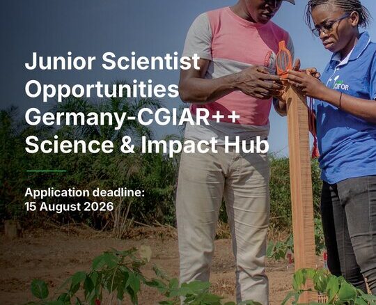 Programme Jeunes Chercheurs CGIAR Allemagne 2026