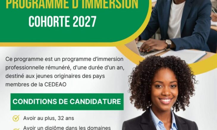 Programme immersion CEDEAO 2027