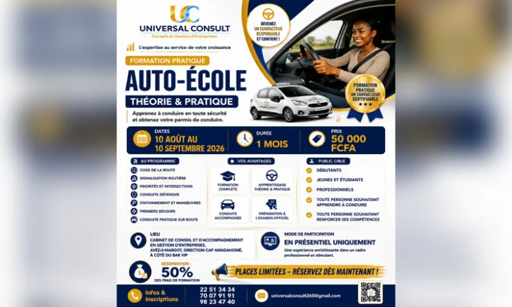 auto ecole theorie pratique togo