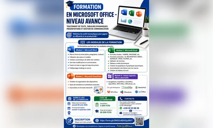 formation en microsoft office